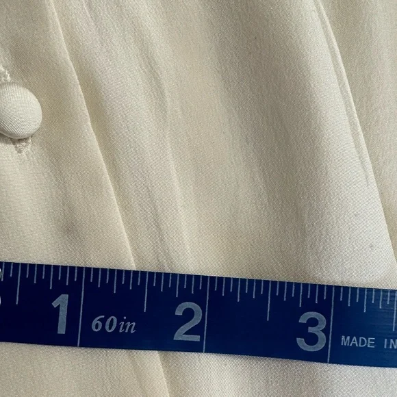 Lillie Rubin x Adrianna Papell Silk VTG Gold Trim Sleeve Button Blouse - Picture 14 of 14